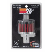 Crankcase Vent Filters — 0.500" diameter, Black, Chrome, Red