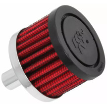 Crankcase Vent Filters — 0.500" diameter, Black, Chrome, Red