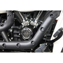 Tapa de encendido M8 — Compatible con Harley-Davidson 2017+ M8 (107, 114, 117), Negro