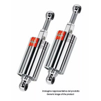 Chrome Standard HMG Shocks — Rear, Adjustable, Pair
