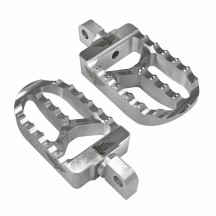 Foot Pegs for Harley — M8 thread, left & right, pair, silver