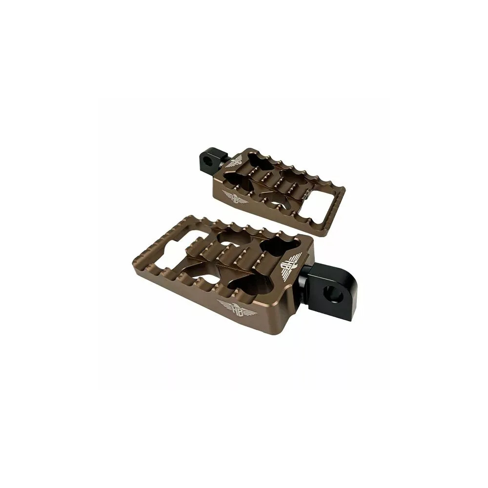 Foot Pegs for Harley — M8 thread, pair, stainless steel