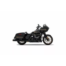 Silenciadores Slip-On HP45 XL de 4.5" para HD — Negro mate, extremos en bronce