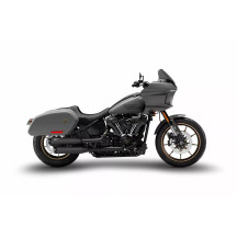 Silenciador Slip-On superpuesto para HD-SOFTAIL M8 — negro mate, lado derecho