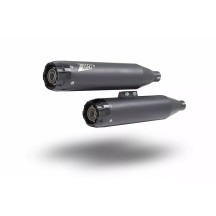 Silenciador Slip-On superpuesto para HD-SOFTAIL M8 — negro mate, lado derecho