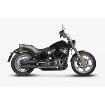 Silenciador Slip-On superpuesto para HD-SOFTAIL M8 — negro mate, lado derecho