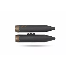 Overlapped Slip-Ons Muffler for HD-SOFTAIL M8 — right-side, matte black, 2 slip-on