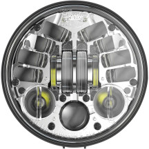 7" LED Adaptive 2 Headlight — 145 mm (5-3/4"), Chrome