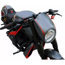 Headlight Mask — Night Rod Style, Black, ABS