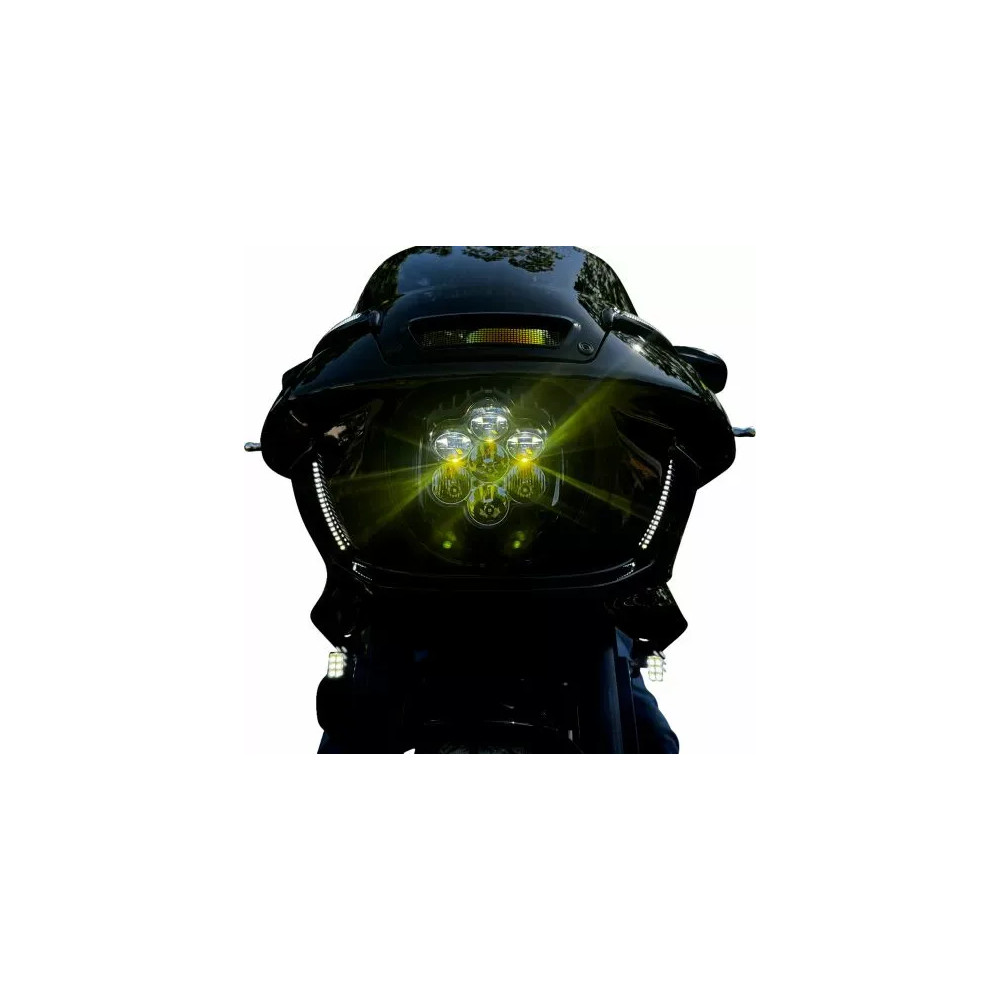 Shark Demon™ 2 Performance LED Headlight — Harley-Davidson fit, Gloss Black