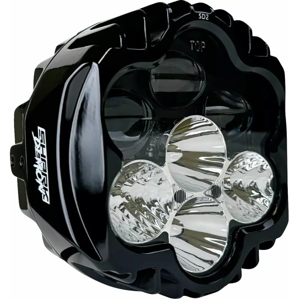 Faro LED Shark Demon™ de alto rendimiento — Para Harley-Davidson®, negro brillante