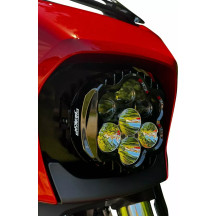 Faro LED Shark Demon™ de alto rendimiento — Para Harley‑Davidson®, montaje delantero, negro brillante