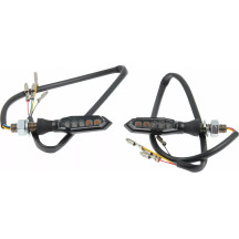 Turn Signal Kit — 75×13×15.5 mm, black housing, orange lens, rear bolt-on