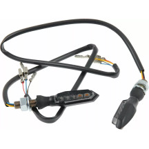 Turn Signal Kit — 75×13×15.5 mm, black housing, orange lens, rear bolt-on