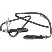 Turn Signal Kit — 75×13×15.5 mm, black housing, orange lens, rear bolt-on