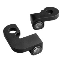 NANO Series Handlebar Turn Signals — Mini, 12 V, for Harley-Davidson®, Black, with Position Light