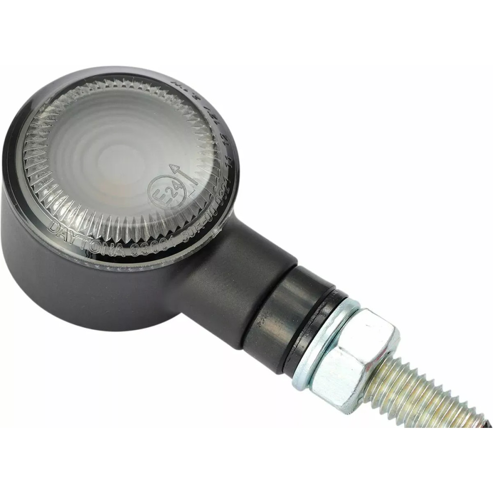 D-Light Indicator — 12 V, Pair, M8 thread, Black housing, Amber LED