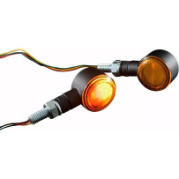 D-Light Indicator — 12V, pair, black housing, amber LED