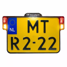 License Plate Holder 3-in-1 for EU Countries — Netherlands plate size, black