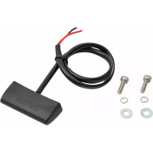 License Plate Light — 14×49×19.8 mm, M4×P0.7 thread, 24 mm spacing, 12V, black