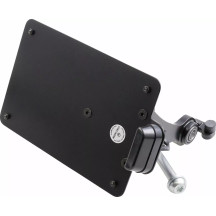 Soporte de matrícula RH975 — 14.3 cm alto, 21 cm ancho, montaje trasero atornillado, LED