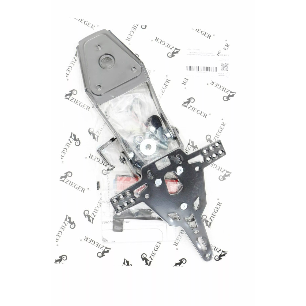 PRO License Plate Holder Type A — 175 mm, anodized black, Type A (DE)