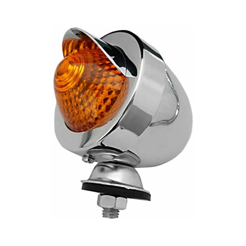 Aluminium Body Marker Lights — 76.5 or 70 mm body length, 57 mm diameter, 12V, amber