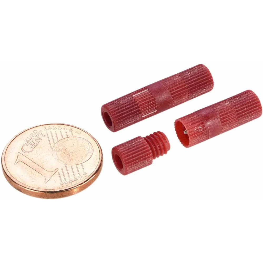 Cable Connectors — Red, Set of 5