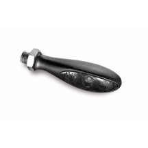 Micro S Dark Indicator — 12V, Threaded M5 x 0.5 x 6.5 mm, Smoke lens, Black housing