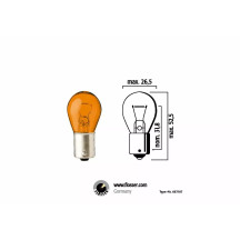 Filament Bulbs — 12V, BA15s (PY21W), Amber
