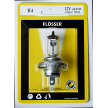 Halogen Headlight Bulbs — 12V, 55W/60W, P43t (H4), 10 pack