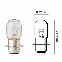 Filament Bulbs — P15d-25-1, 12V 25W, White