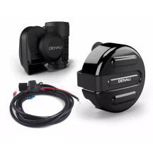 SoundBomb V-Twin Dual-Tone Air Horn with Cover — Black