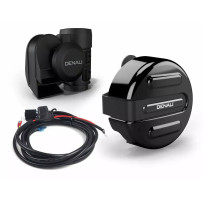 SoundBomb V-Twin Dual-Tone Air Horn with Cover — Black