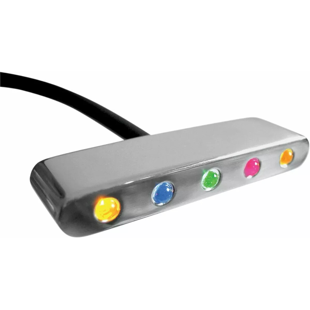 Motosign Mini — plateado pulido, aluminio mecanizado