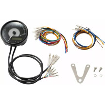 Tacómetro — carcasa negra, aluminio