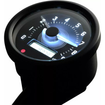 Tachometer — Black aluminum housing