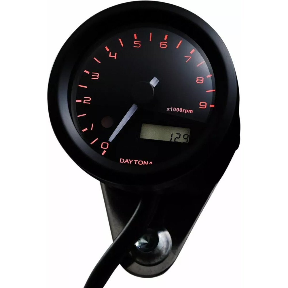 Tachometer — Black, Aluminum housing