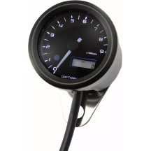 Tachometer — Black, Aluminum housing