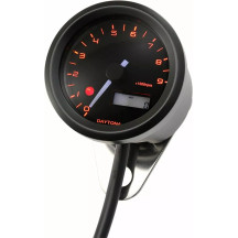 Tachometer — Black, Aluminum housing
