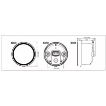 D60-HD TNT-05 Velocímetro con ABE — 60 mm, 12V, Negro