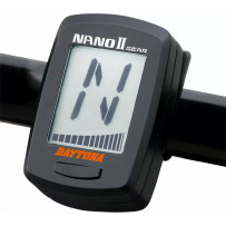 LCD Gear Position Indicator — 40×60×17.5mm, DC 10–16V (12V), clamp 7/8" or 1", white LED