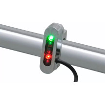 Micro Indicator Light — Clamp mount, 25.40 mm, 22.23 mm, Chrome