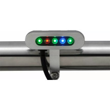 Micro Indicator Light — Clamp mount, 25.40 mm, 22.23 mm, Chrome