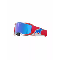Vision 5 Corp Goggle — One Size, Mirror Lens, Red