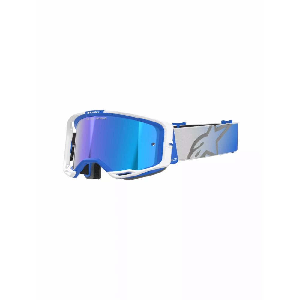 Vision 8 Corp Goggle — One Size, Blue/White/Gray, Mirrored lens