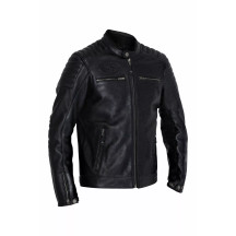Dexter Leather Jacket — L, Chest 116 cm, Sleeve 68 cm, Black