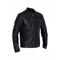 Dexter Leather Jacket — L, Chest 116 cm, Sleeve 68 cm, Black