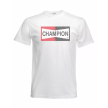 Champion T-Shirt — L, White, Men's
