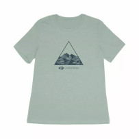 Camiseta Outline para mujer — Verde jaspeado, M